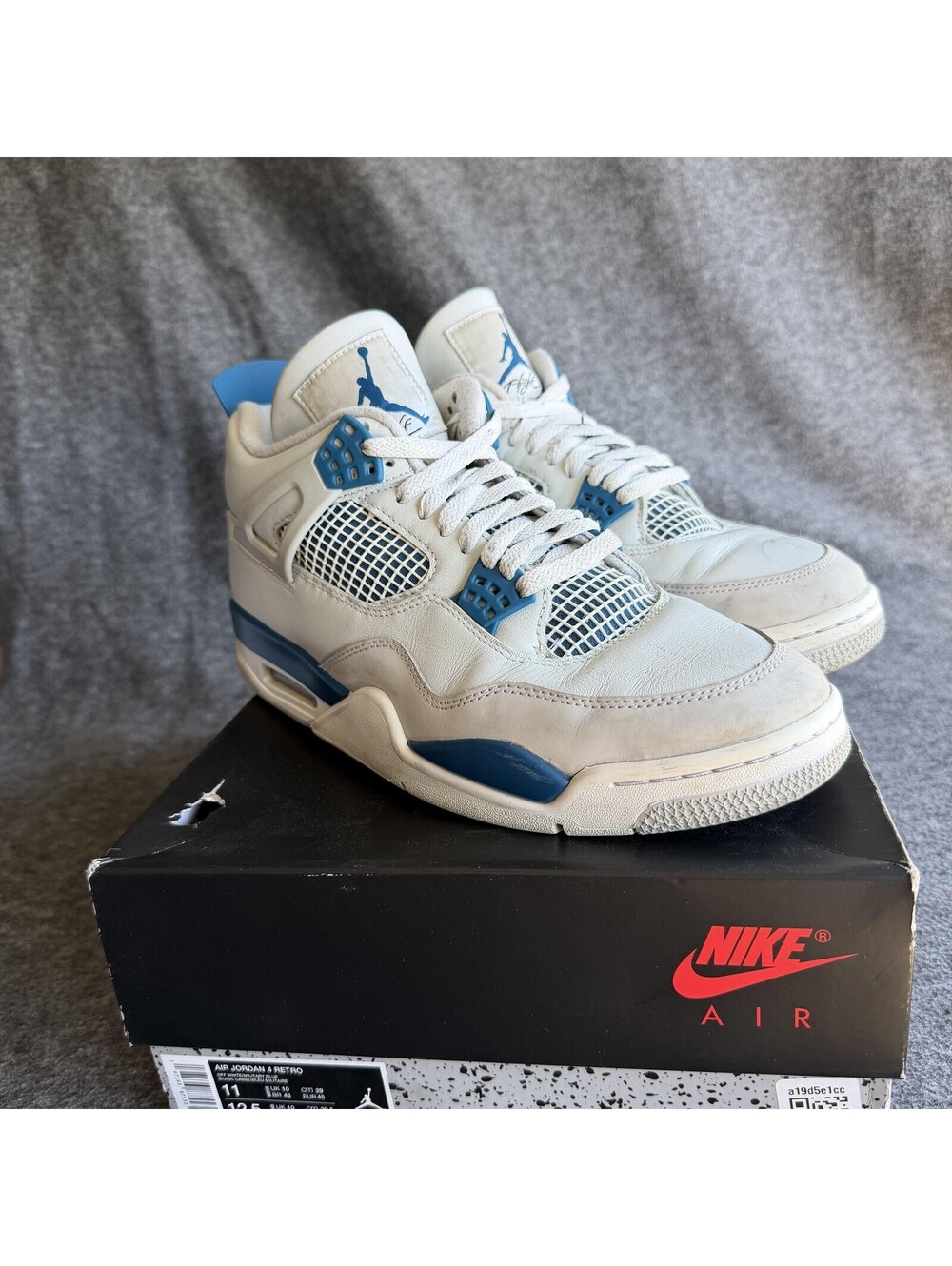 Jordan Air Jordan 4 Retro Shoes Mens Size 11 Military Blue Sneakers FV5029-141